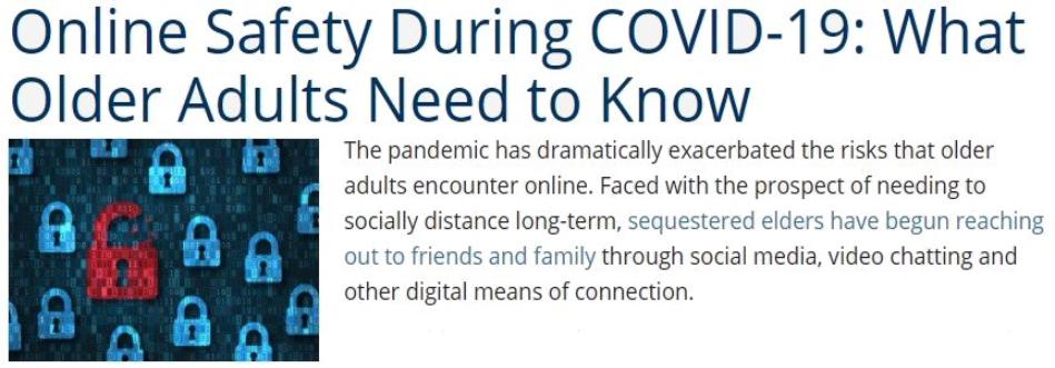 Online Safety During COVID-19